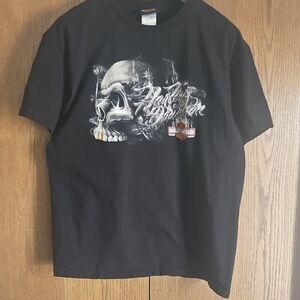 Harley-Davidson Black T-Shirt with Skull Design